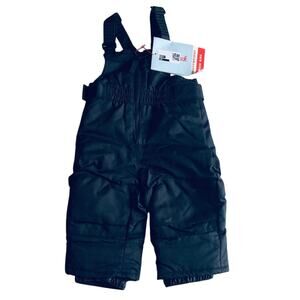 NEW Cat & Jack Heavyweight Snow Bib Overalls Black 12 Months
